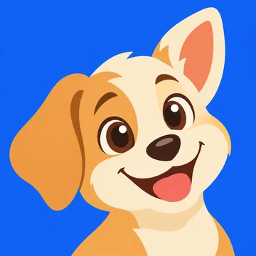 rudy mascot logo in graphic app icon style