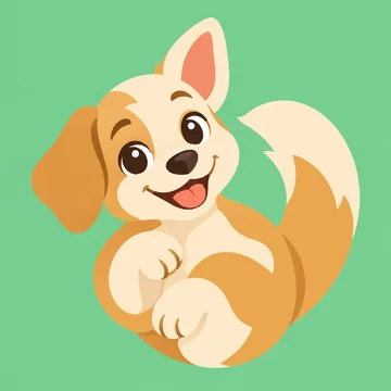 rudy mascot logo in graphic app icon style